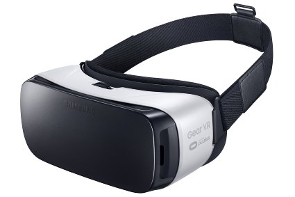 The Samsung Gear VR headset used on VR coasters, one of many types of headsets, several of which are being made by game developer companies.