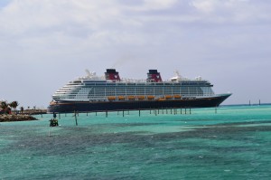 The Disney Dream docked at Castaway Cay.