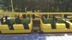 Pretty impressed I managed to fit (albeit sideways) in these Woodstock Express cars.