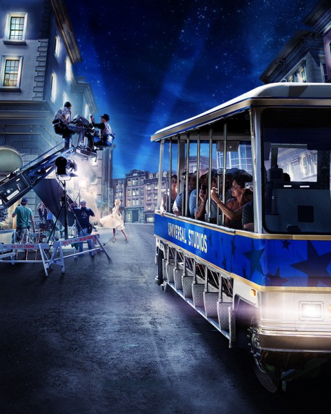 The new Nightime Studio Tour starts officially July 4th weekend, although some lucky guests have gotten on preview rides certain days at the park (courtesy Universal Studios Hollywood).