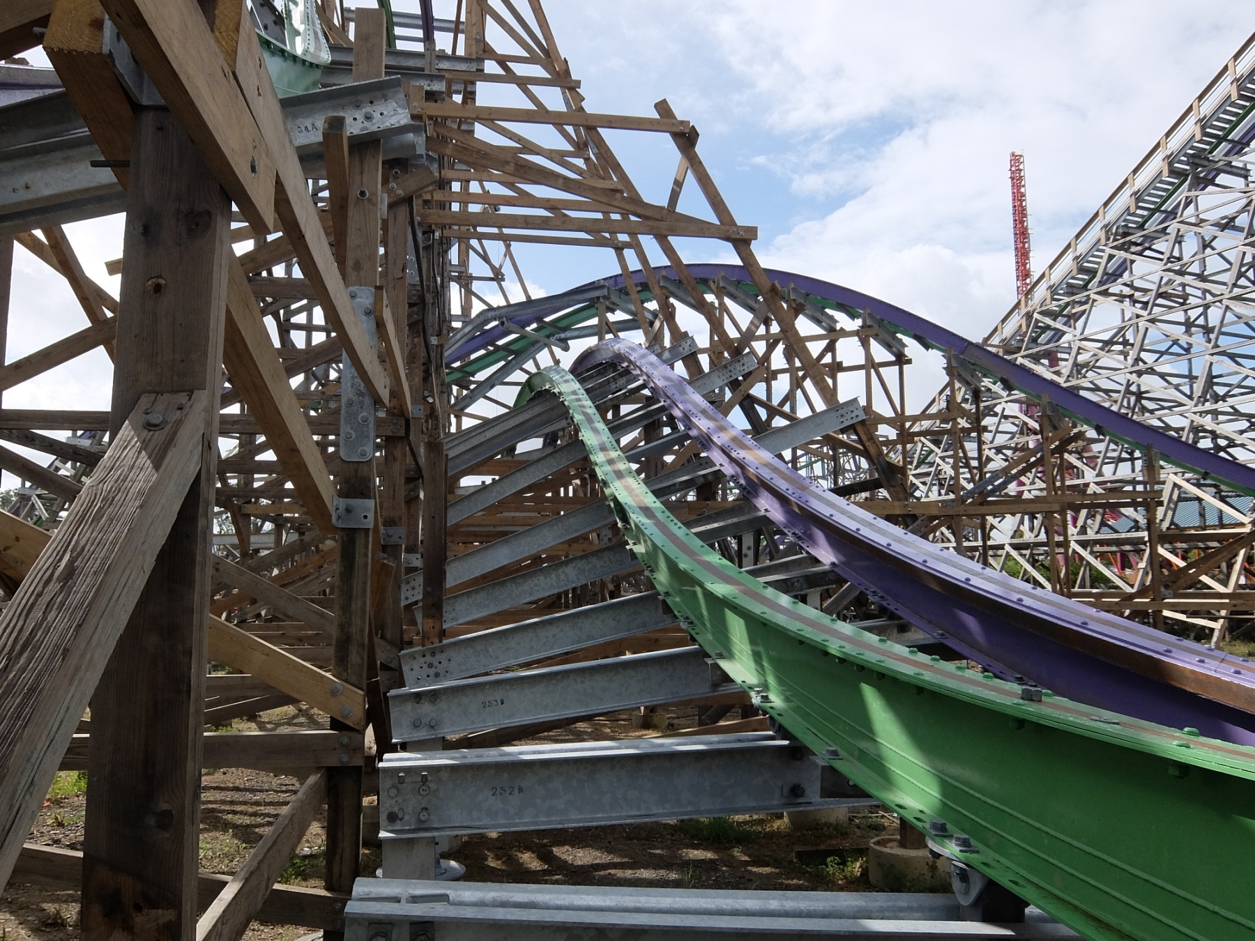The bendy track coming under the camelback after the breaking wave turn.