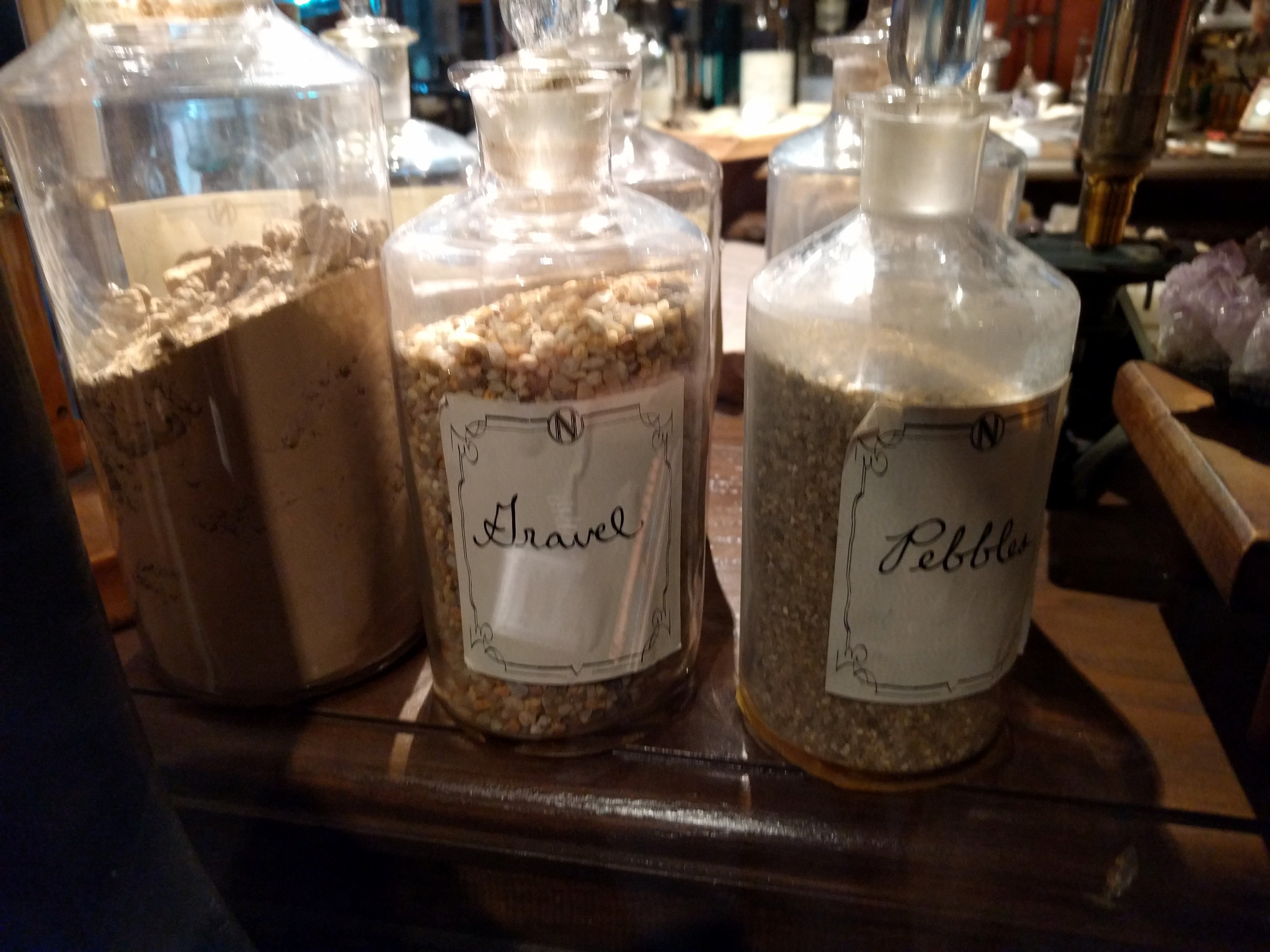 Samples from excavated and stored in the labs inside the ride. I have no idea what the difference between pebbles and gravel is, but I assume there is one.