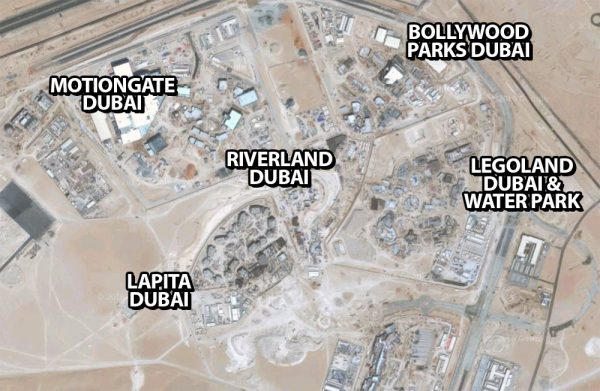 Dubai Parks and Resorts construction overview