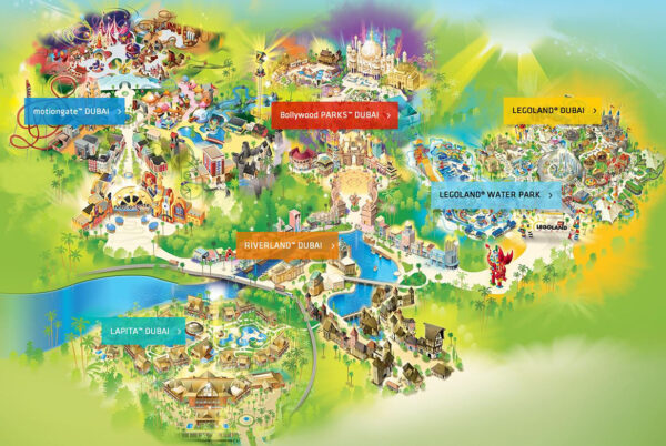 Dubai Parks and Resorts map