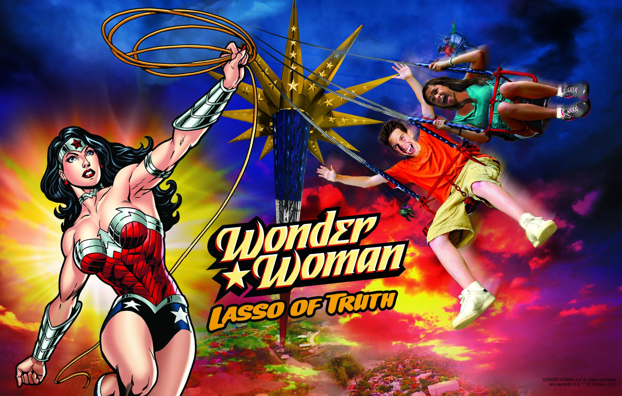 Six Flags America is getting a Wonder Woman themed Star Flyer in 2017.