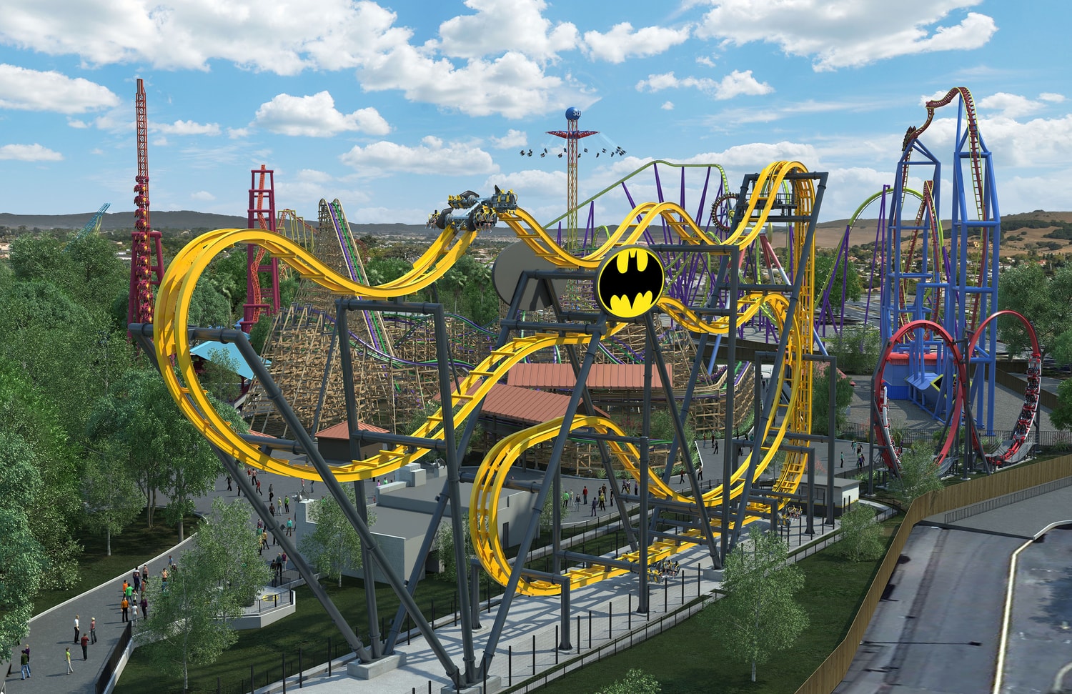 Six Flags Discovery Kingdom Announces Batman 4d Coaster Coaster101 - amazing wing roller coaster in roblox roblox universal studios 2