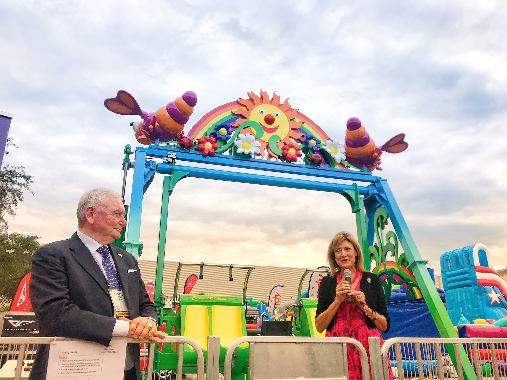 Zamperla Donates Accessible Happy Swing to Give Kids The World