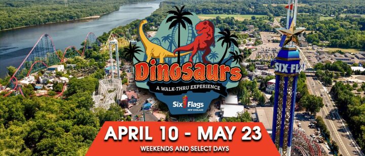Six flags new england tickets buy one get one free Six Flags New England Reveals Dinosaurs A Walk Thru Experience Coaster101