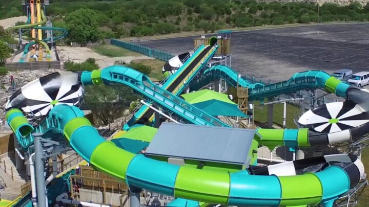 Thunder Rapids at Six Flags Fiesta Texas, a similar ProSlide model