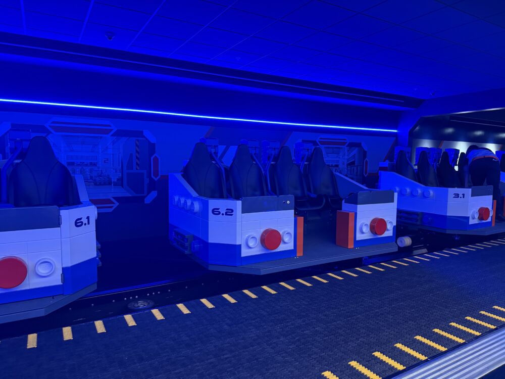 Galaxy Coaster Loading Station at Legoland Florida.