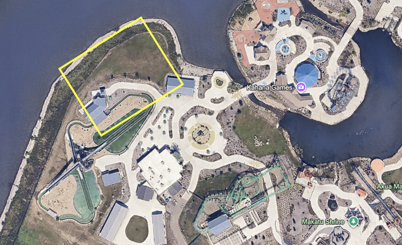 Overhead map showing Forbidden Lair's location